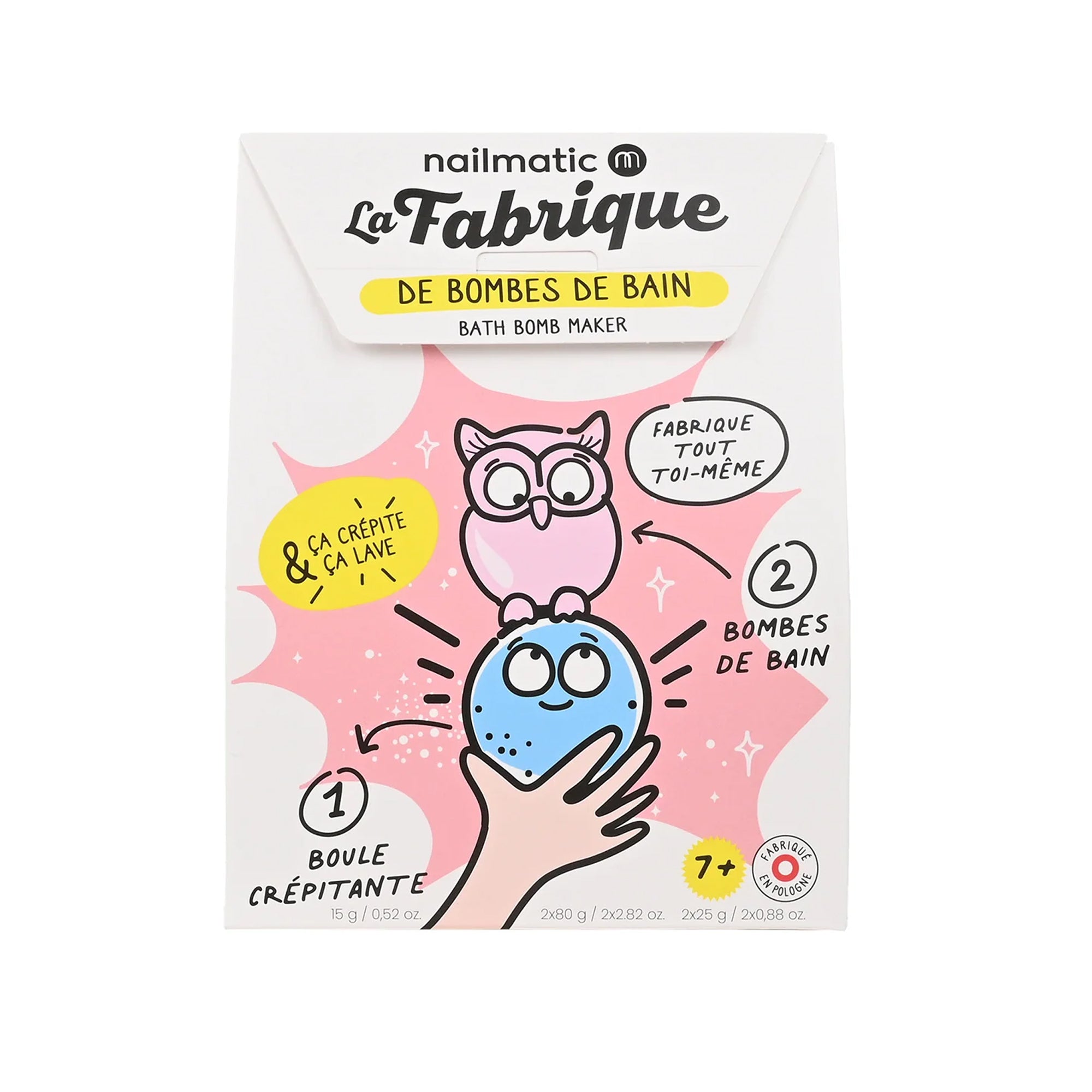  Nailmatic -  Bath Bomb Maker Kit for Kids - Owl & Cloud -  Trend Accessories