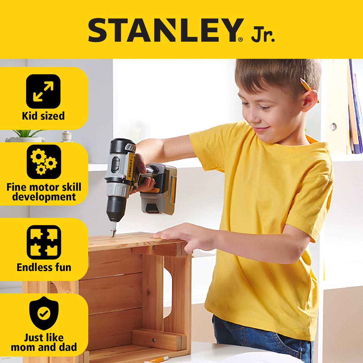Stanley Jr. -  Battery Operated Toy Drill -  Preschool