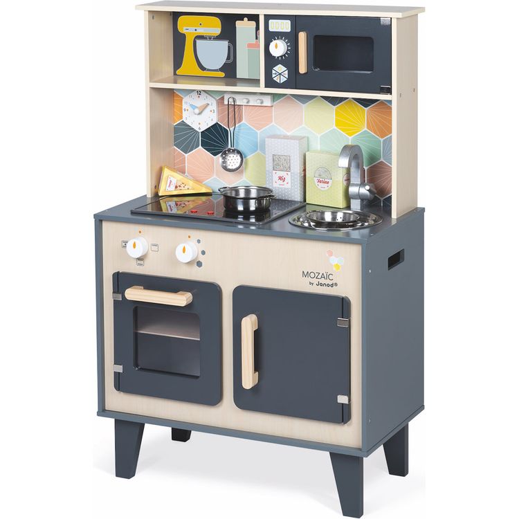  Janod -  Big Wooden Mosaic Kitchen -  Preschool