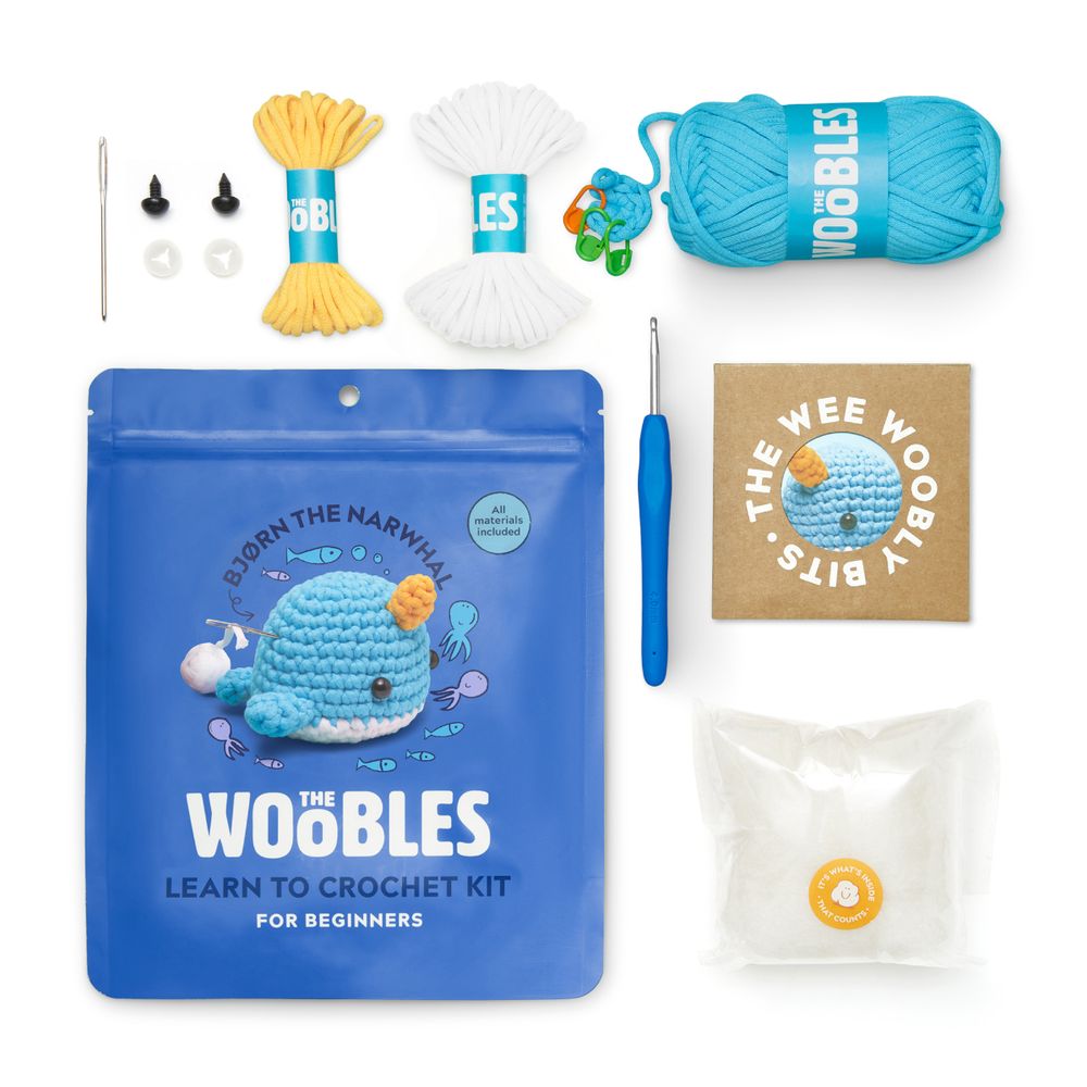 Bjørn the Narwhal Learn to Crochet Kit | The Woobles