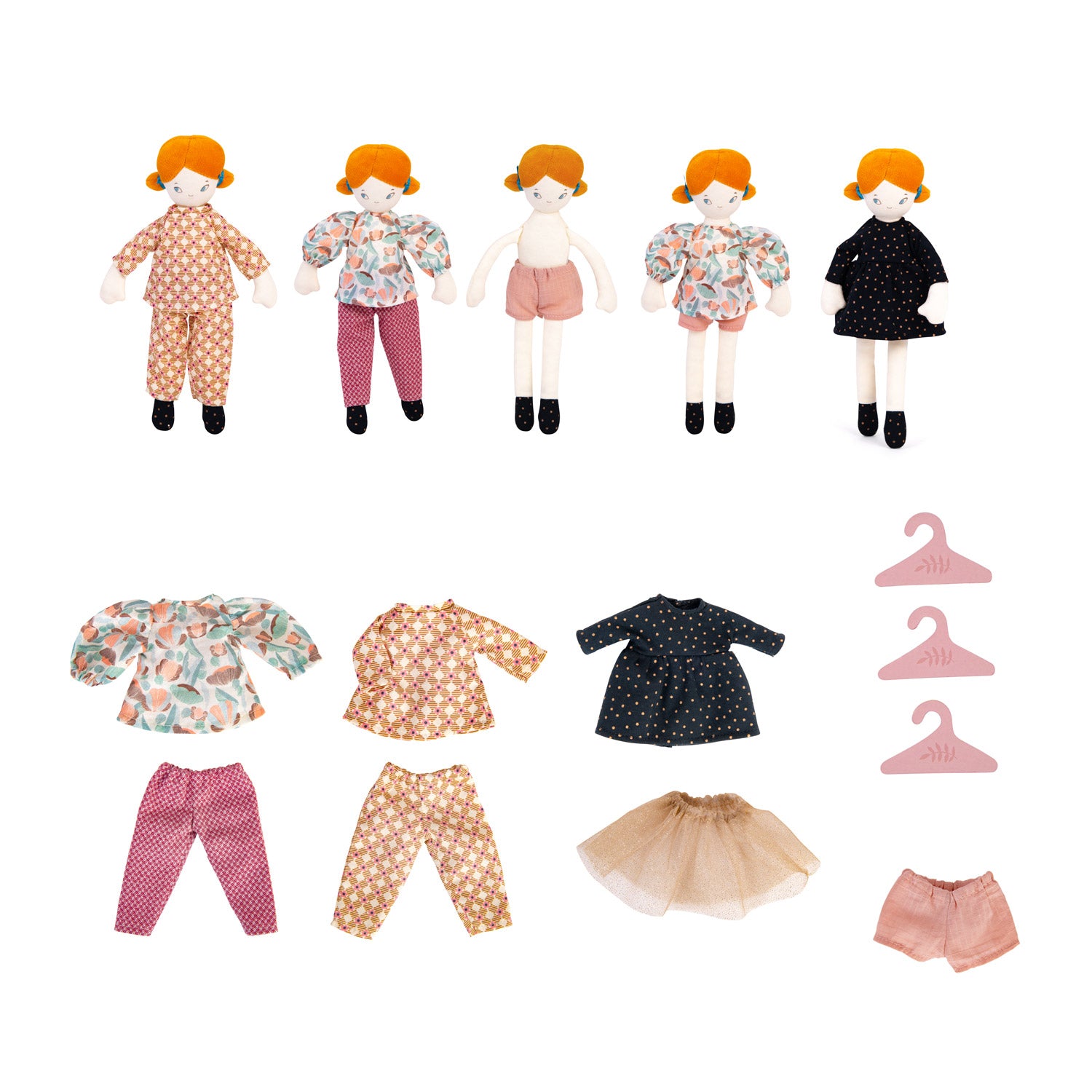 Moulin Roty -  Blanche’s Doll with Suitcase Wardrobe -  Dolls