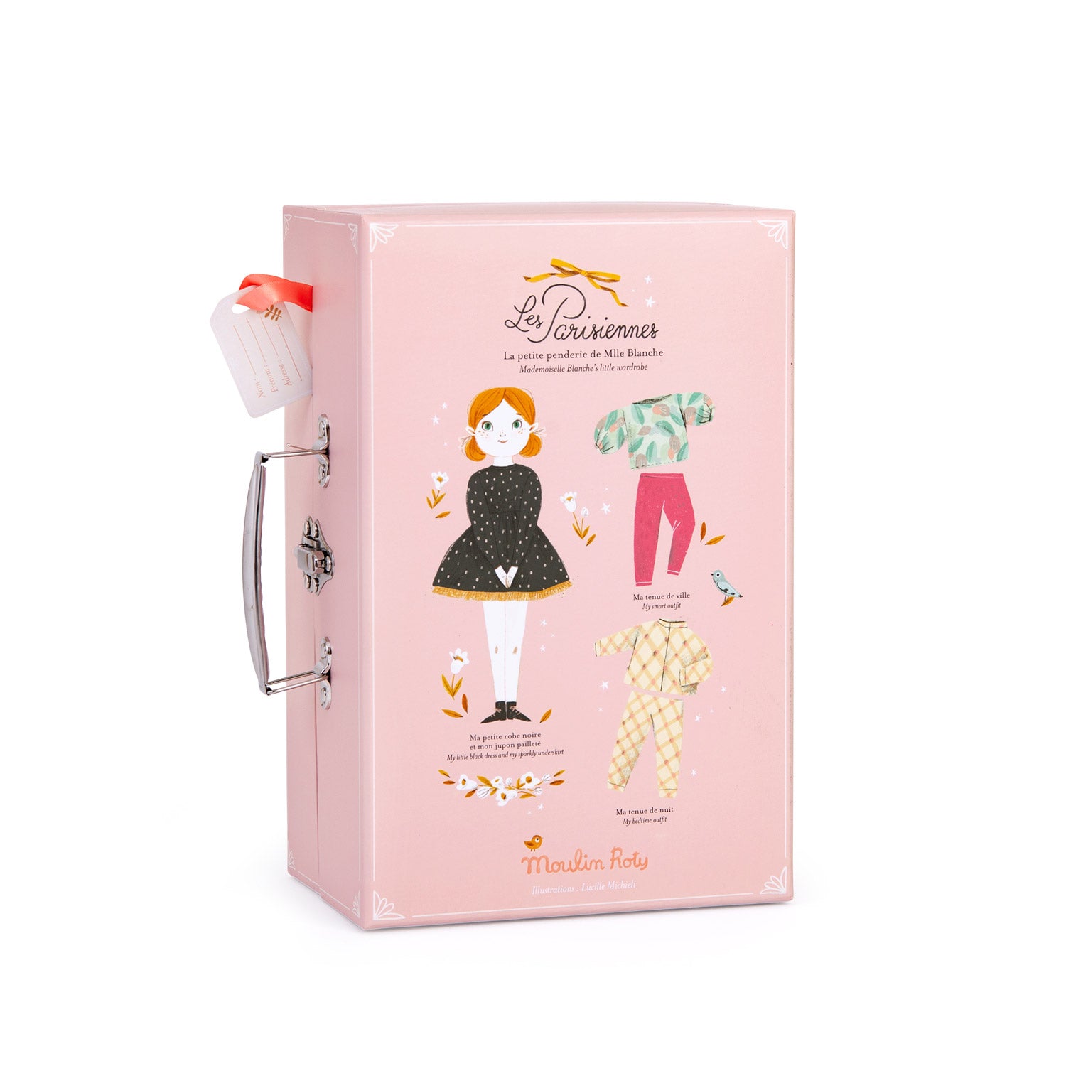  Moulin Roty -  Blanche’s Doll with Suitcase Wardrobe -  Dolls