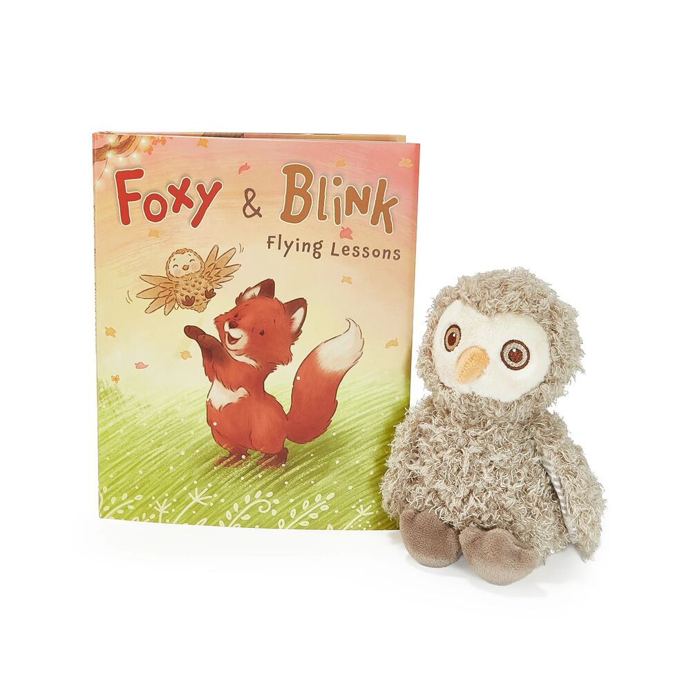  Bunnies By The Bay -  Blink Owl Plush & Flying Lessons Book Bundle -  Infants