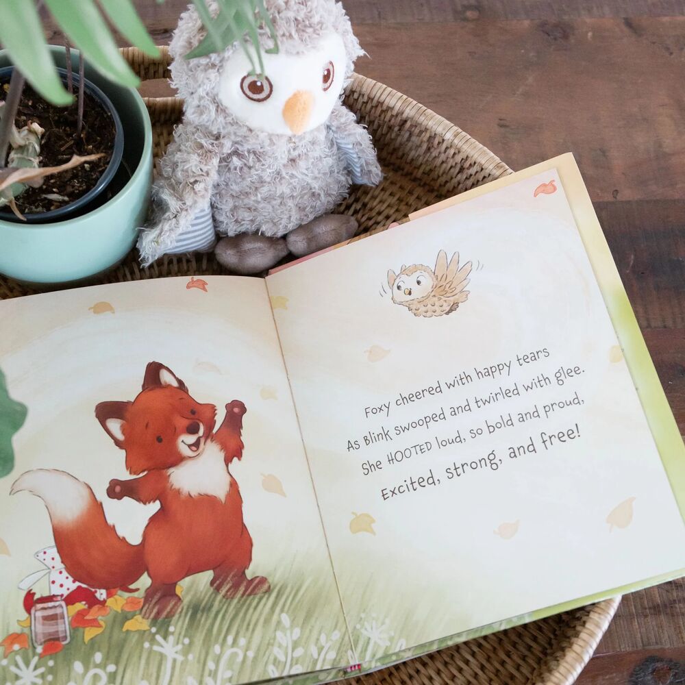  Bunnies By The Bay -  Blink Owl Plush & Flying Lessons Book Bundle -  Infants
