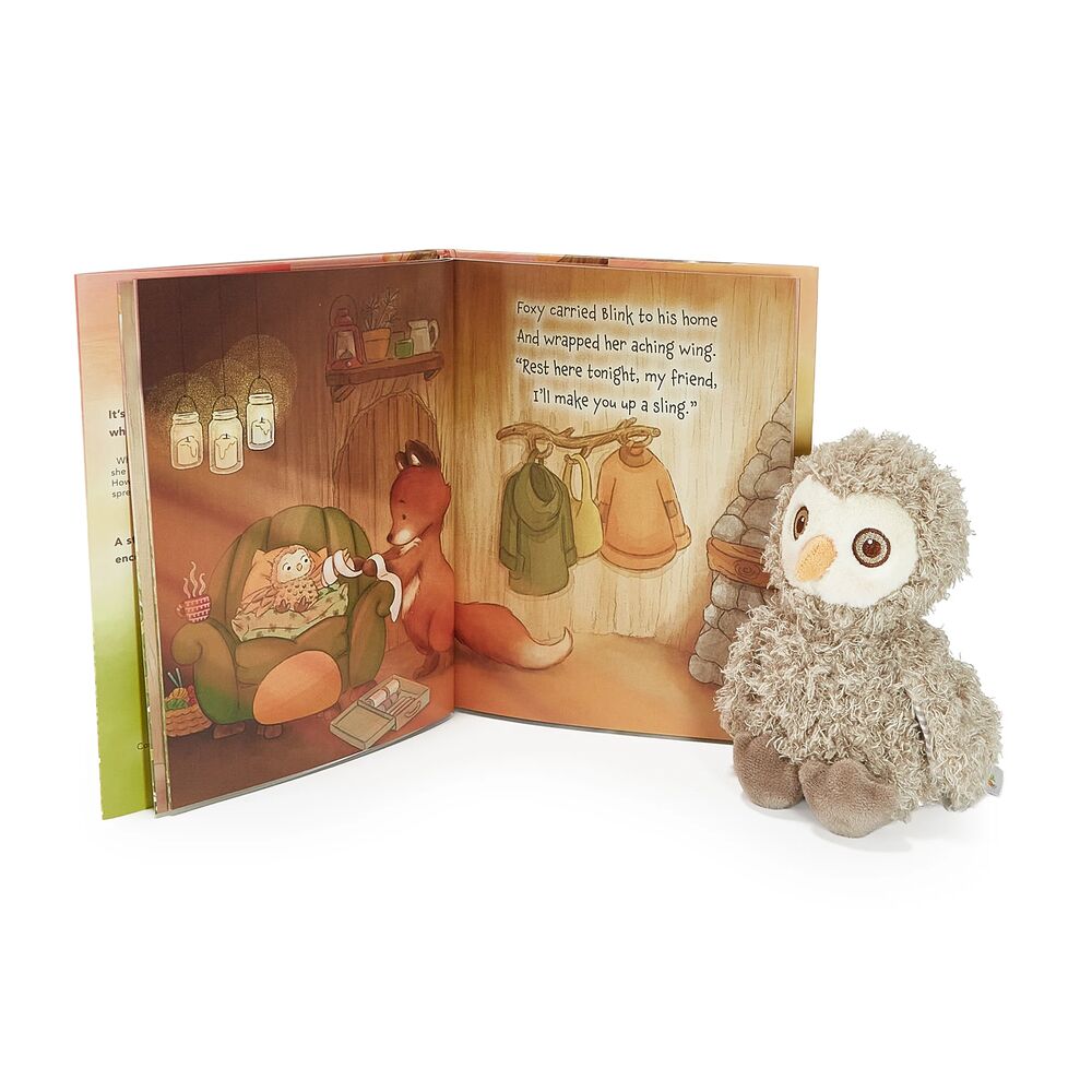  Bunnies By The Bay -  Blink Owl Plush & Flying Lessons Book Bundle -  Infants
