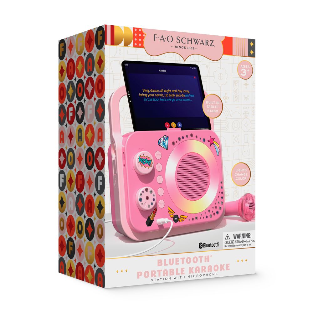  FAO Schwarz -  Bluetooth® Portable Karaoke Station with Microphone -  Music