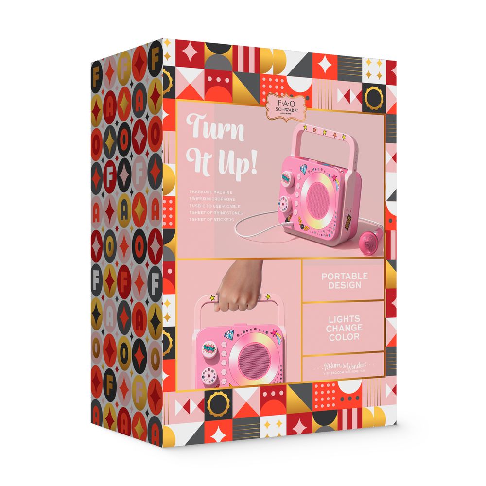  FAO Schwarz -  Bluetooth® Portable Karaoke Station with Microphone -  Music