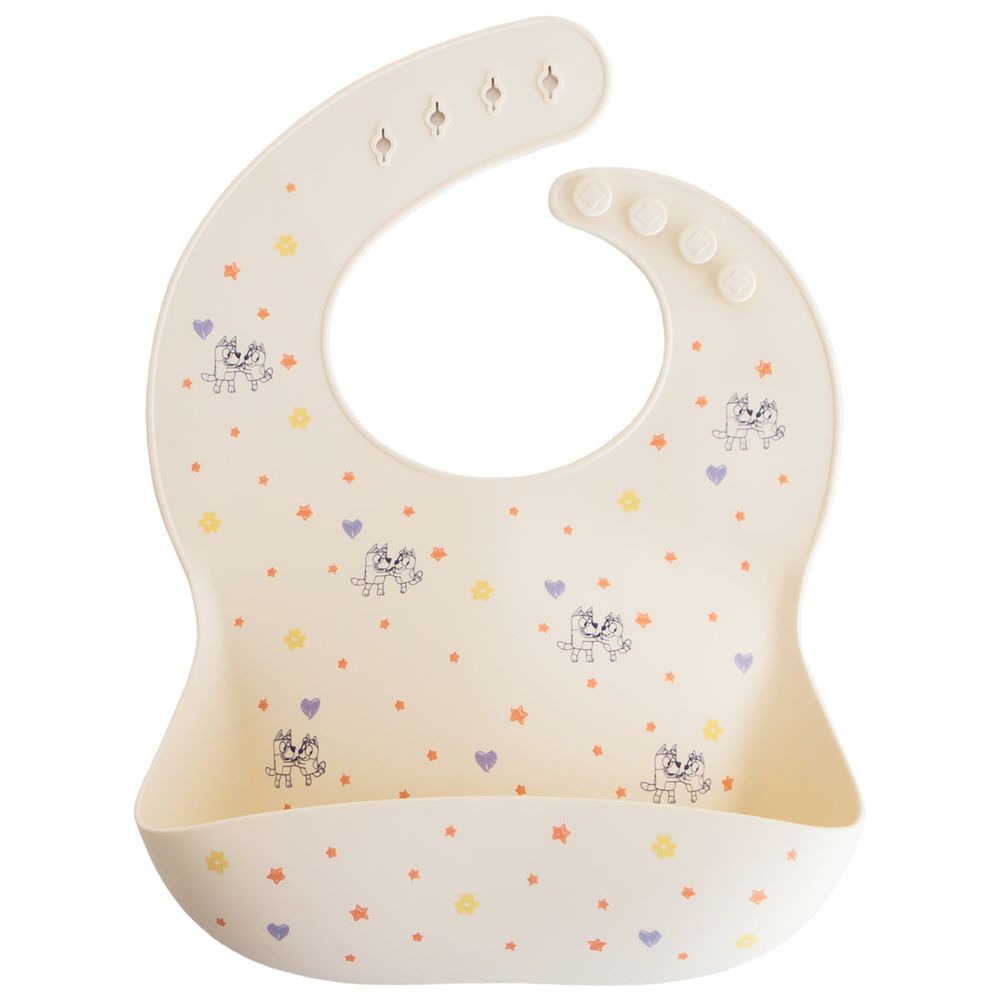  Bluey -  Bluey x Mushie Silicone Baby Bib -  World Of Bluey