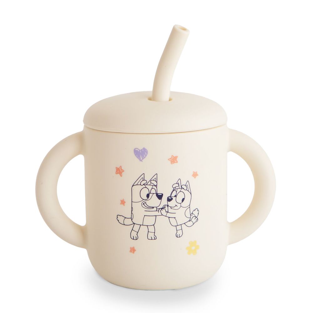  Bluey -  Bluey x Mushie Silicone Training Cup & Straw -  World Of Bluey