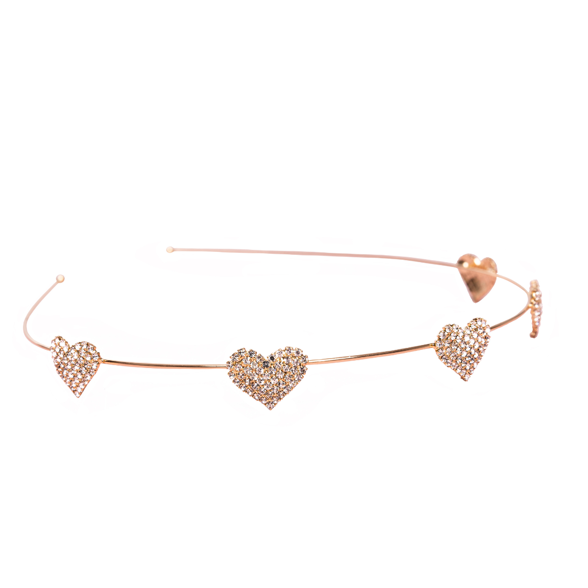 Great Pretenders -  Boutique Rhinestone Heart Headband -  Dress up