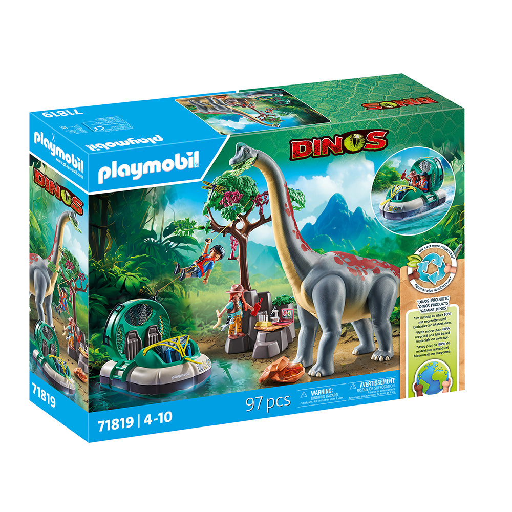  Playmobil -  Brachiosaurus with Hovercraft Playset -  Preschool