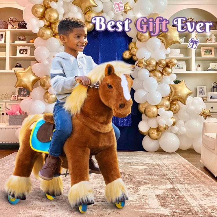  PonyCycle, Inc. -  Brown Model X Ride-On Horse - 3-4 Years -  Preschool