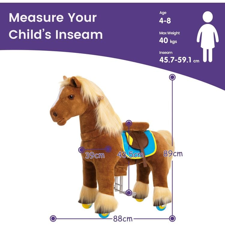  PonyCycle, Inc. -  Brown Model X Ride-On Horse - 4-7 Years -  Outdoor