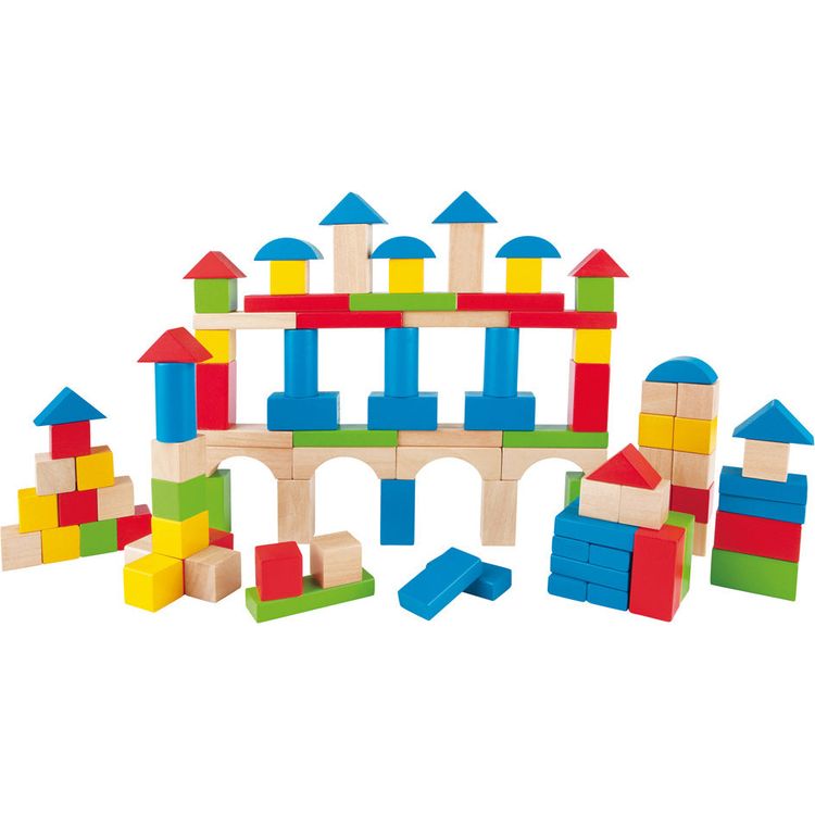 Hape -  Build Up & Away Blocks - 100 Pieces -  Infants