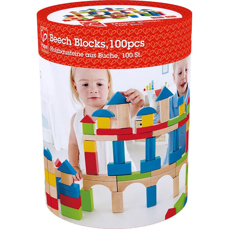  Hape -  Build Up & Away Blocks - 100 Pieces -  Infants