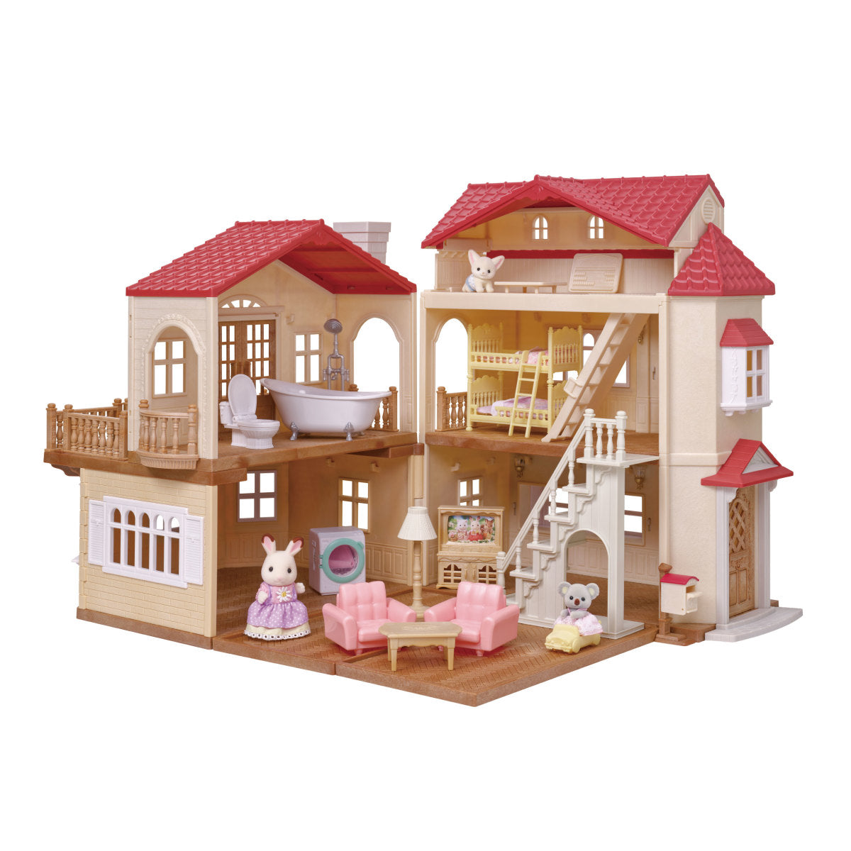  Calico Critters -  Calico Critters Red Roof Country Home Gift Set - Secret Attic Playroom -  Collectibles