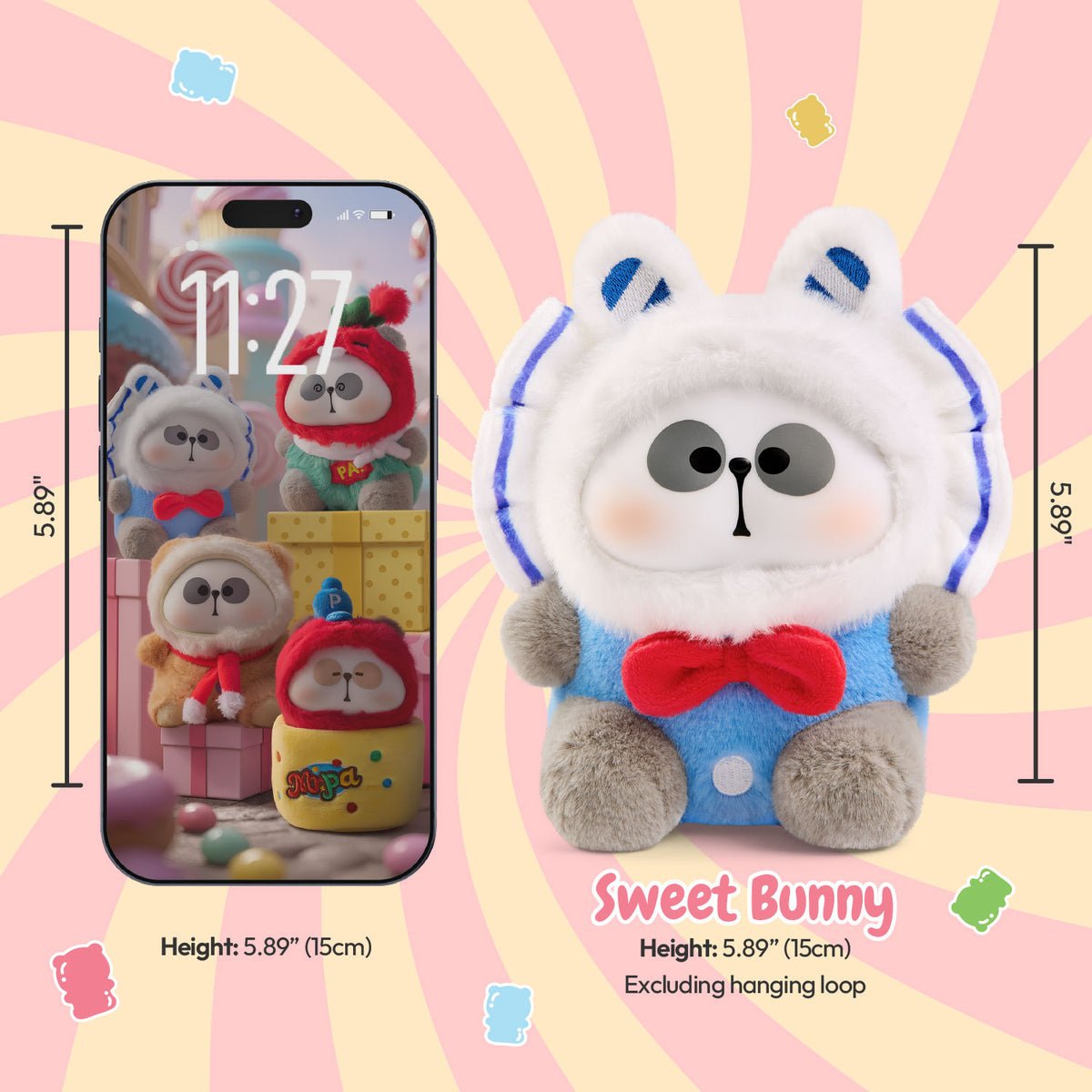 Battat Blind Boxes -  Candy Series Panda Plush Blind Box -  Collectibles