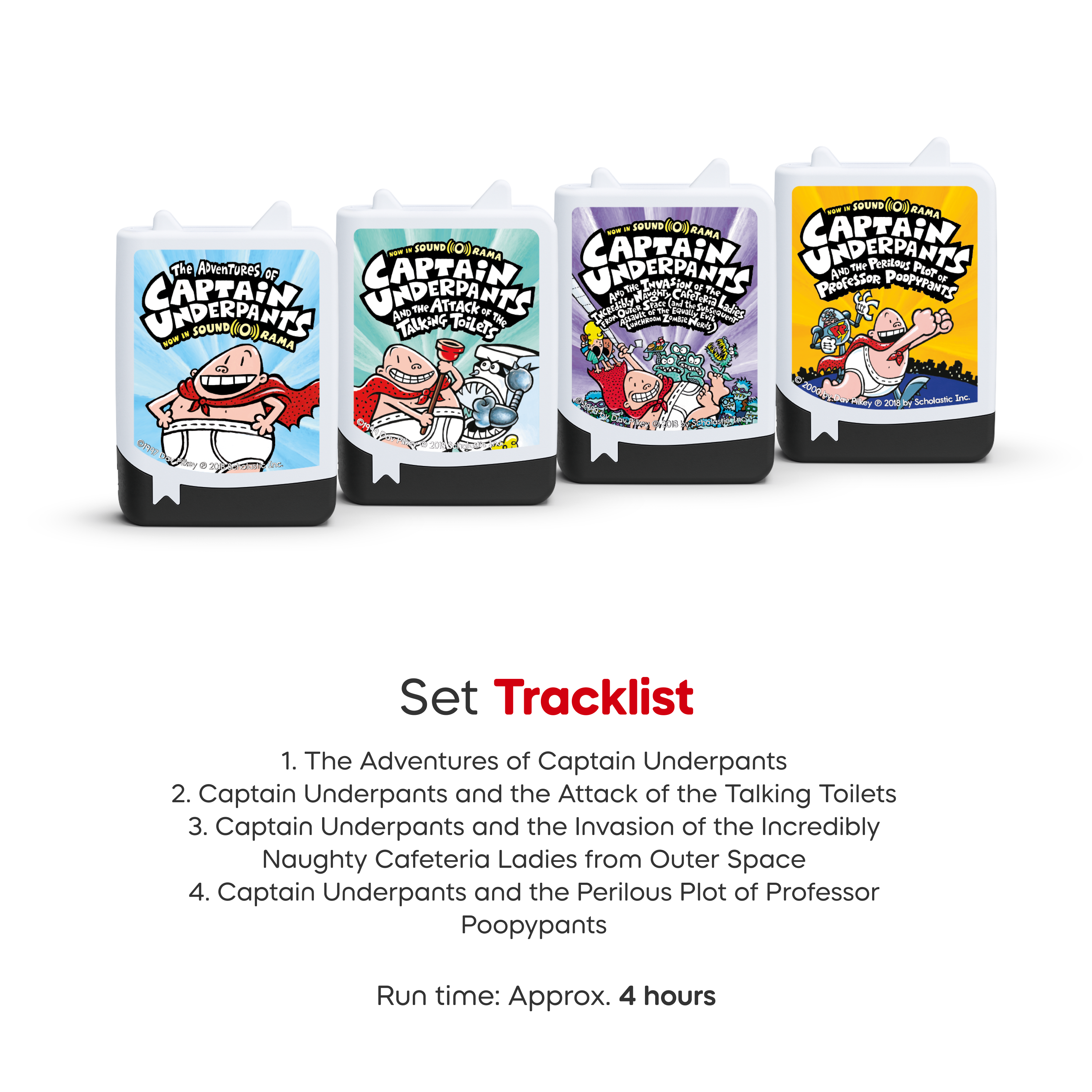  Tonies -  Captain Underpants Audiobook Tonies - 4 Pack -  Electronics