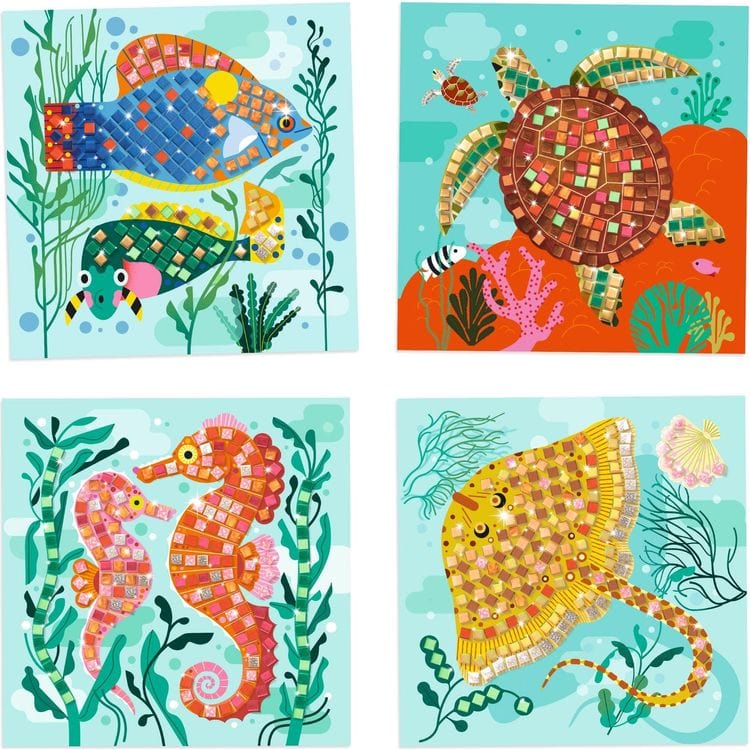 Djeco -  Caribbean Sticker Mosaic Activity Set -  Creativity