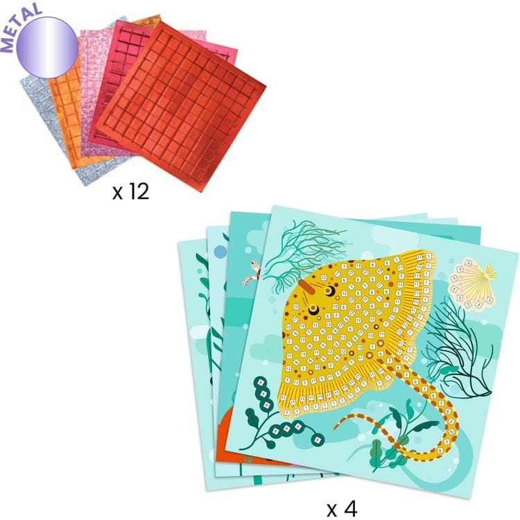 Djeco -  Caribbean Sticker Mosaic Activity Set -  Creativity