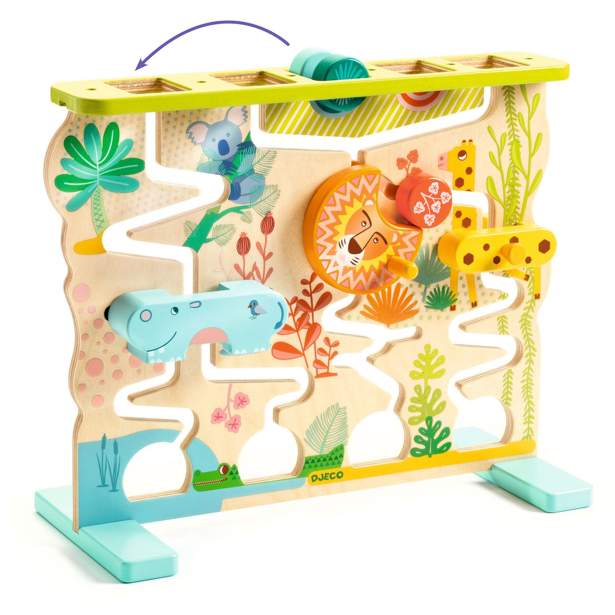 Djeco -  Cascadou Wooden Maze Toy -  Preschool