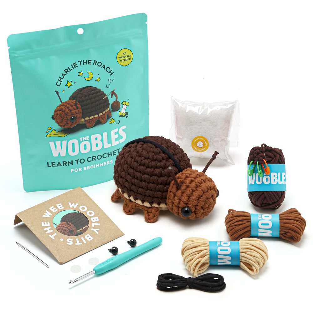  The Woobles -  Charlie the Roach Learn to Crochet Kit -  Creativity