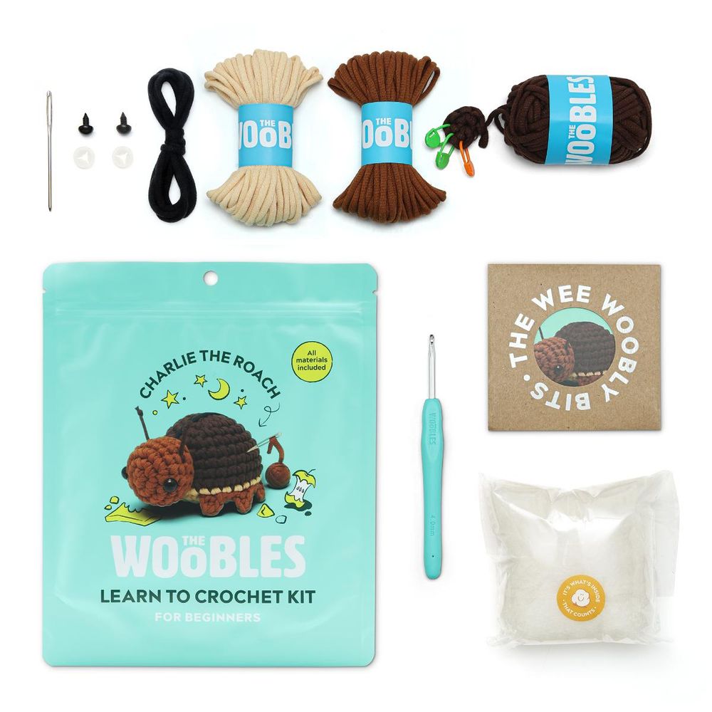  The Woobles -  Charlie the Roach Learn to Crochet Kit -  Creativity
