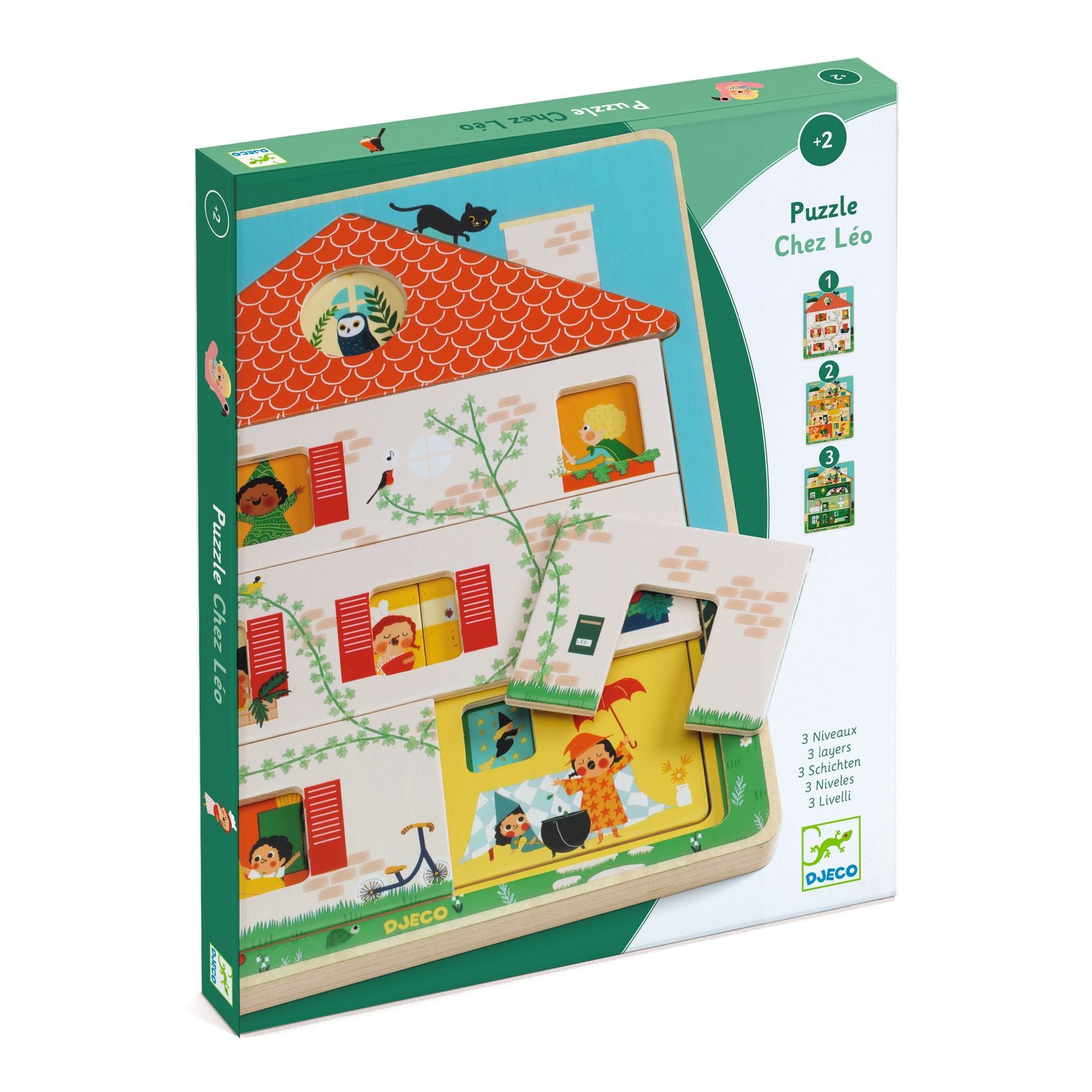 Djeco -  Chez Leo Wooden Puzzle -  Puzzles