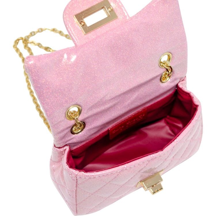 Zomi Gem -  Classic Quilted Sparkle Mini Purse - Pink Lemonade -  Trend Accessories