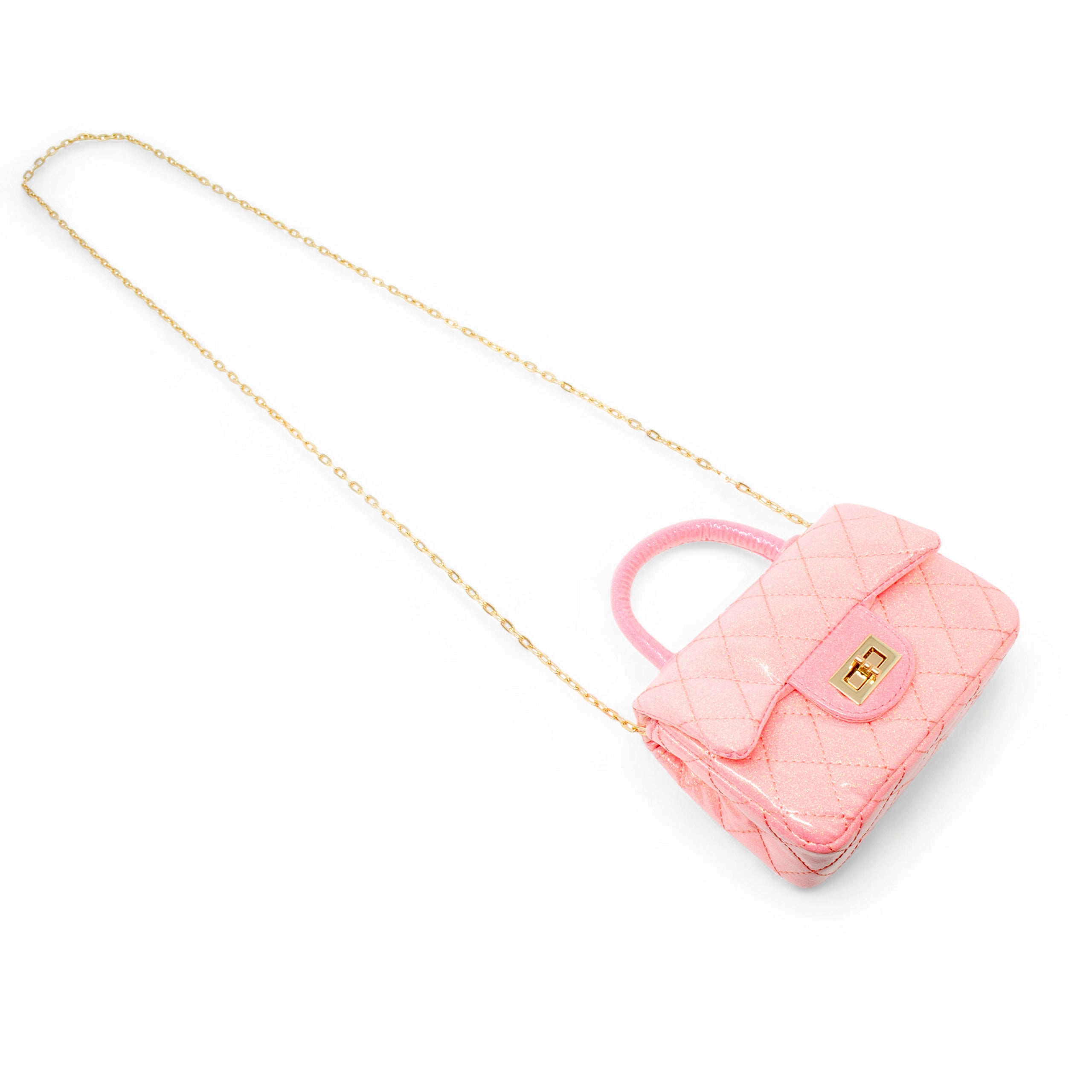  Zomi Gem -  Classic Sparkle Top Handle Handbag - Bubblegum Pink -  Trend Accessories