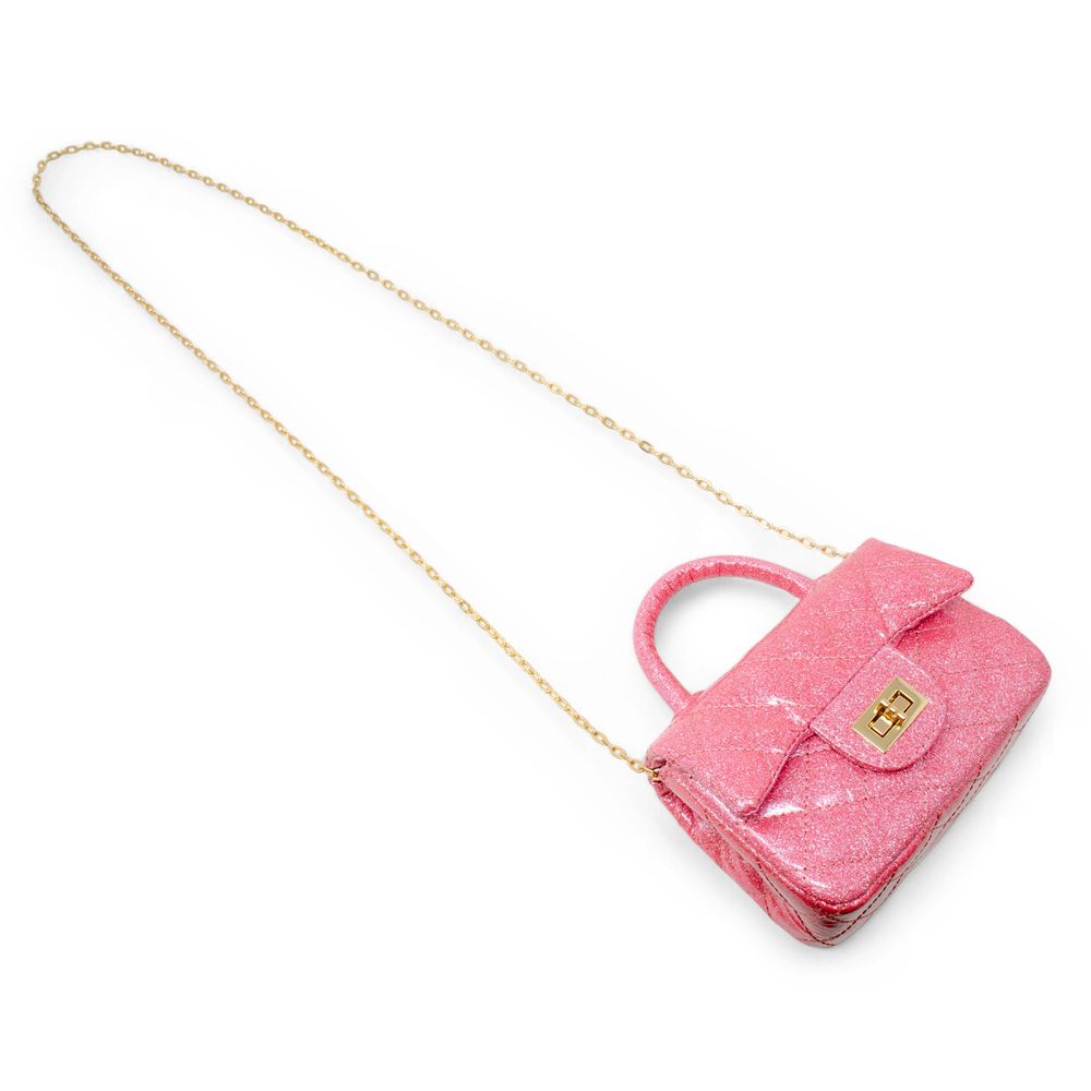  Zomi Gem -  Classic Sparkle Top Handle Handbag - Pink Lemonade -  Trend Accessories