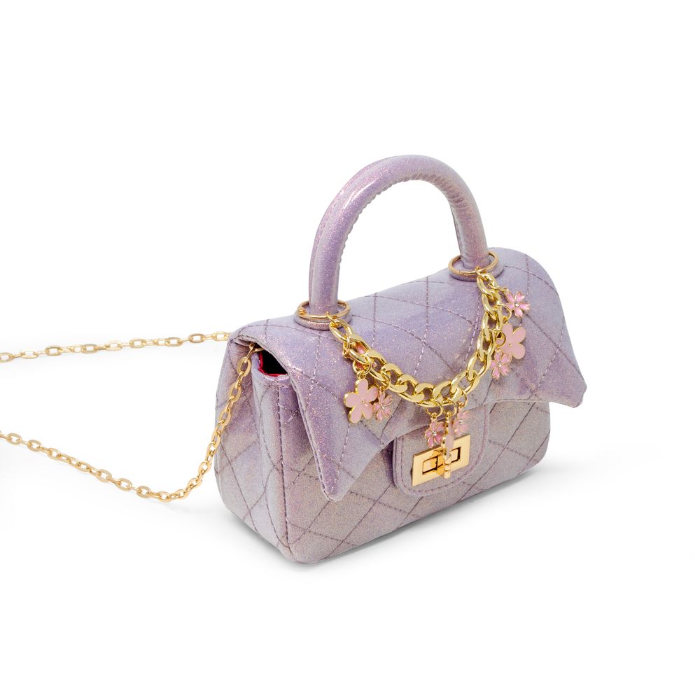  Zomi Gem -  Classic Sparkle Top Handle Handbag - Purple -  Trend Accessories