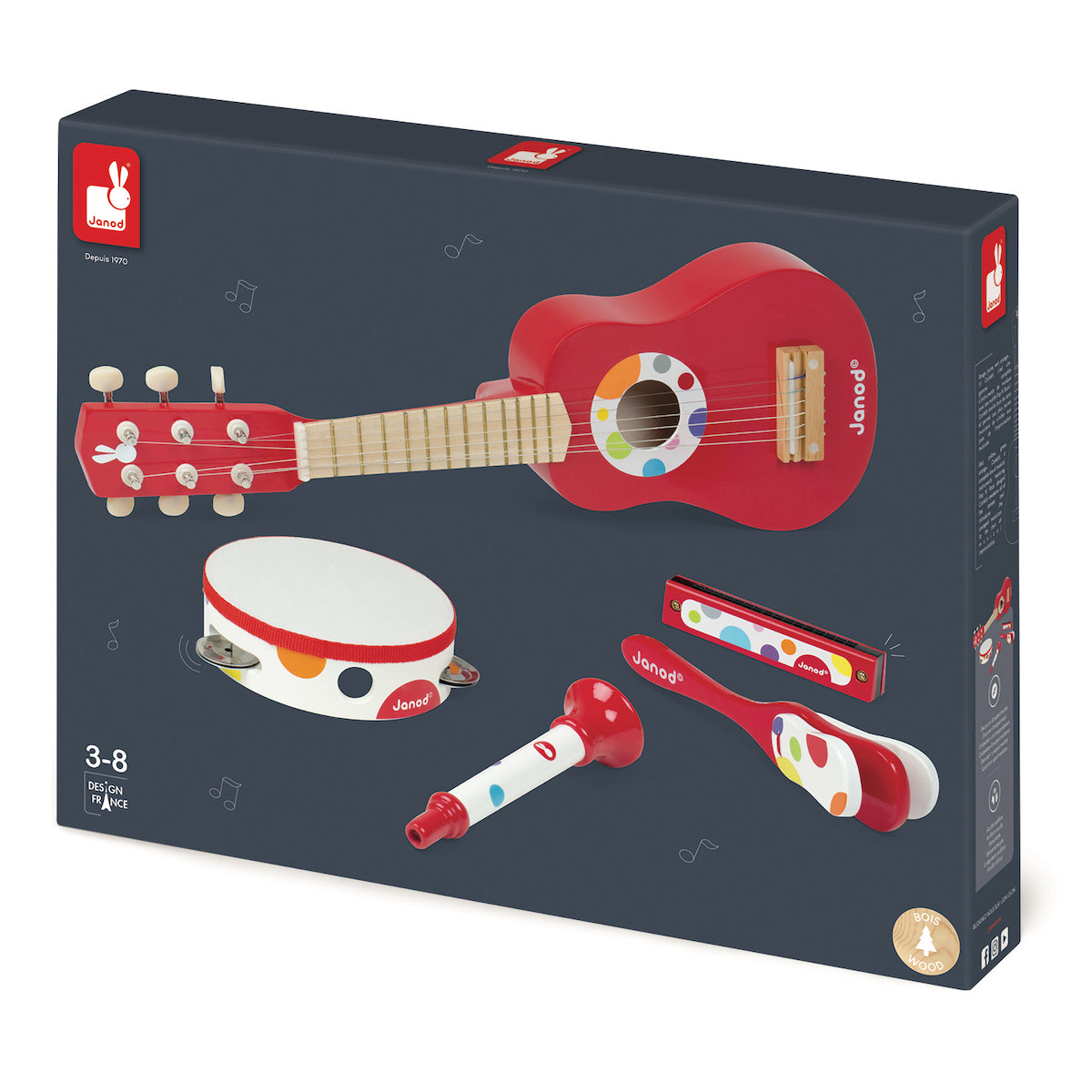  Janod -  Confetti "Live Music" Instrument Set -  Music