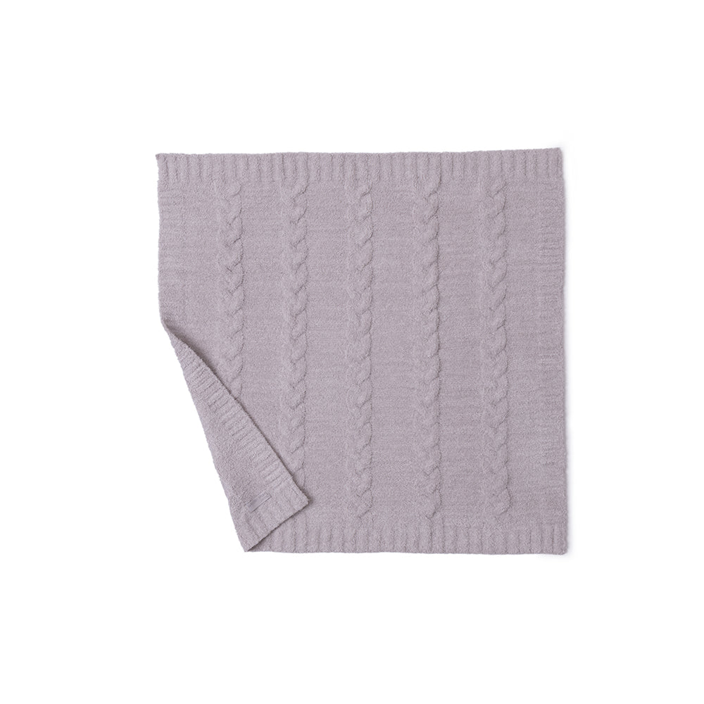  Barefoot Dreams -  CozyChic Braided Cable Receiving Blanket - Heathered Almond-Sandstone -  Infants
