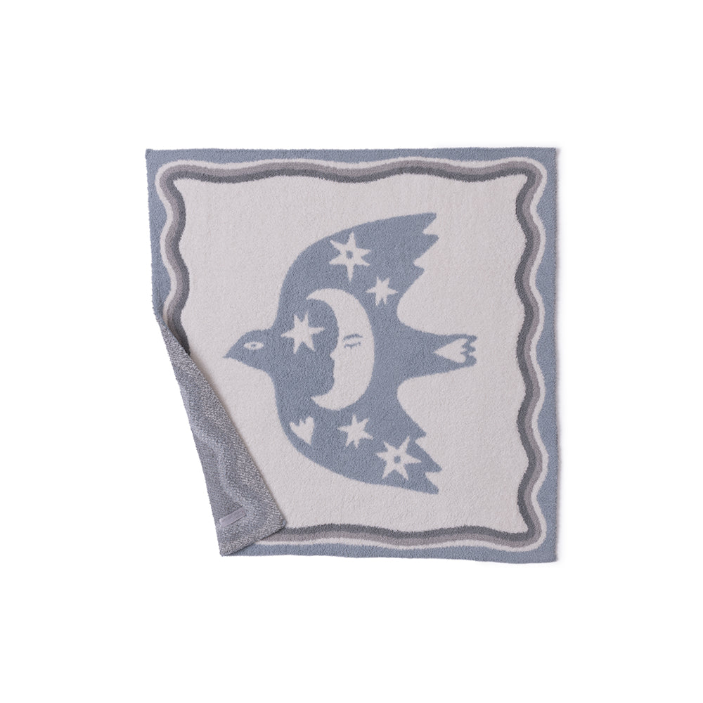 Barefoot Dreams -  CozyChic Desert Bird Receiving Blanket - Surf Spray Multi -  Infants