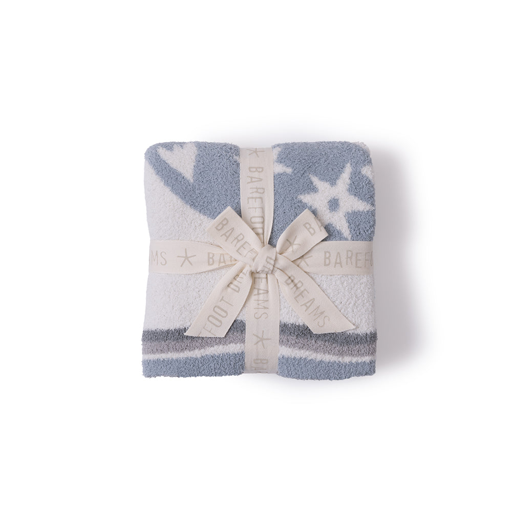  Barefoot Dreams -  CozyChic Desert Bird Receiving Blanket - Surf Spray Multi -  Infants