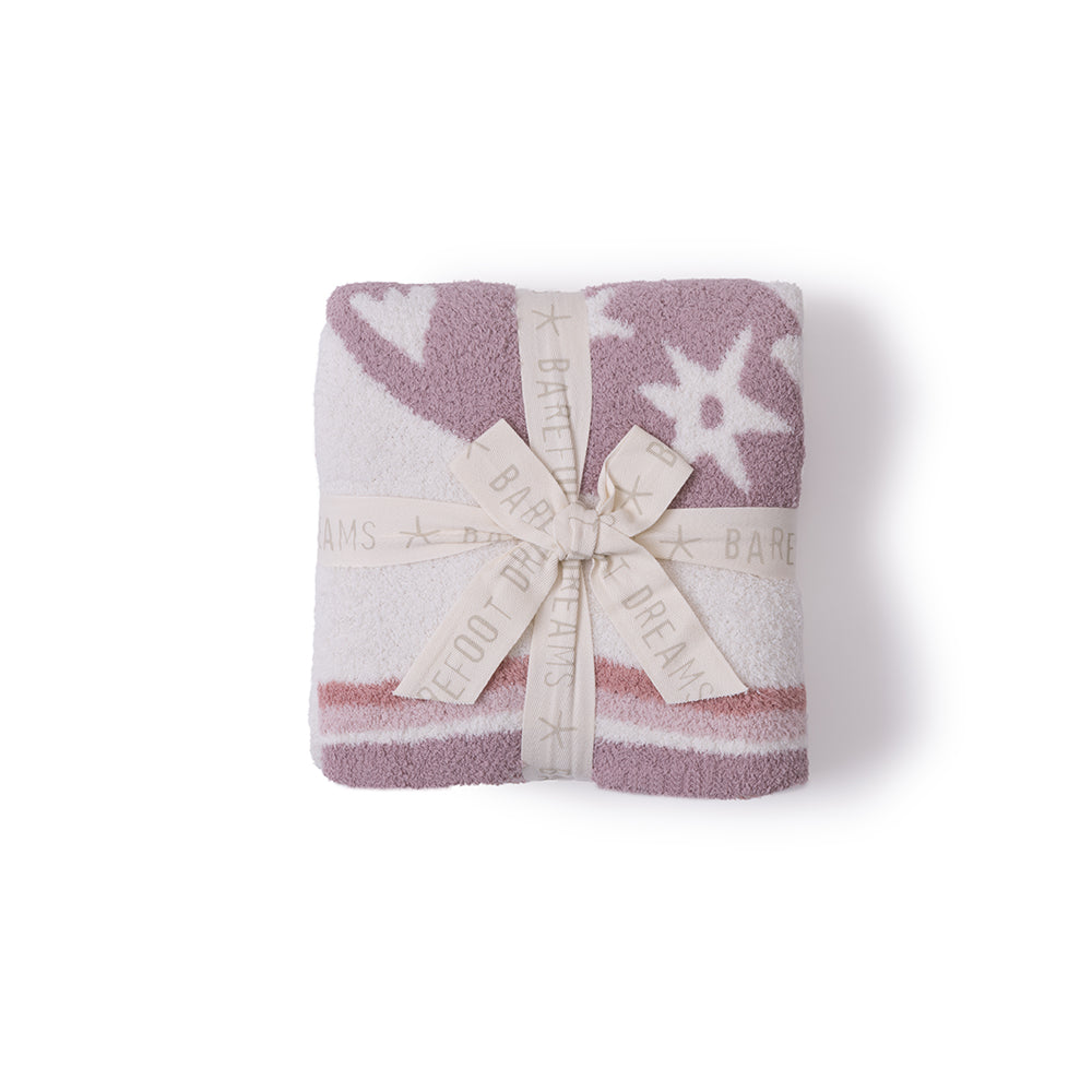  Barefoot Dreams -  CozyChic Desert Bird Receiving Blanket - Teaberry Multi -  Infants