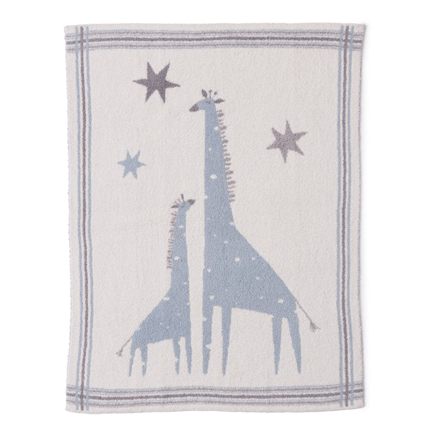  Barefoot Dreams -  CozyChic Giraffe Stroller Blanket - Raindrop Multi -  Infants