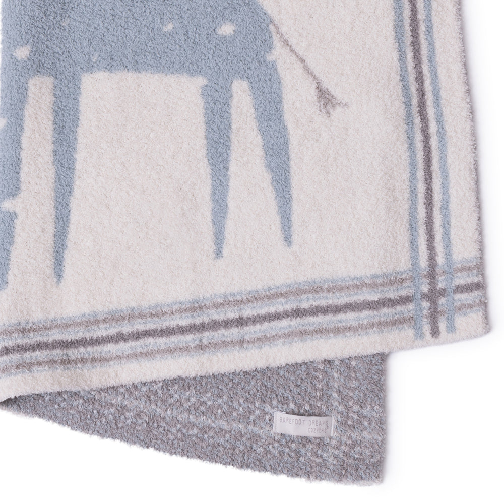  Barefoot Dreams -  CozyChic Giraffe Stroller Blanket - Raindrop Multi -  Infants