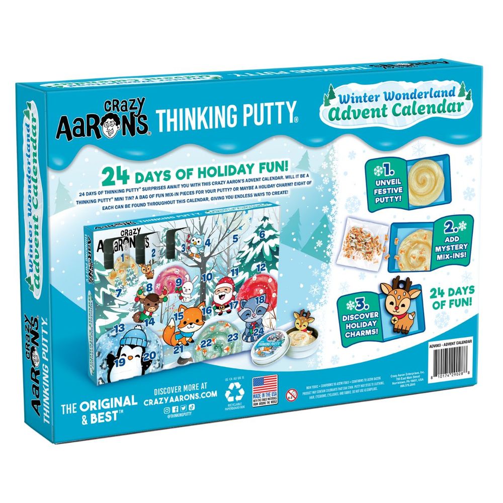  Crazy Aaron's -  Crazy Aaron’s Winter Wonderland Thinking Putty Advent Calendar -  Creativity