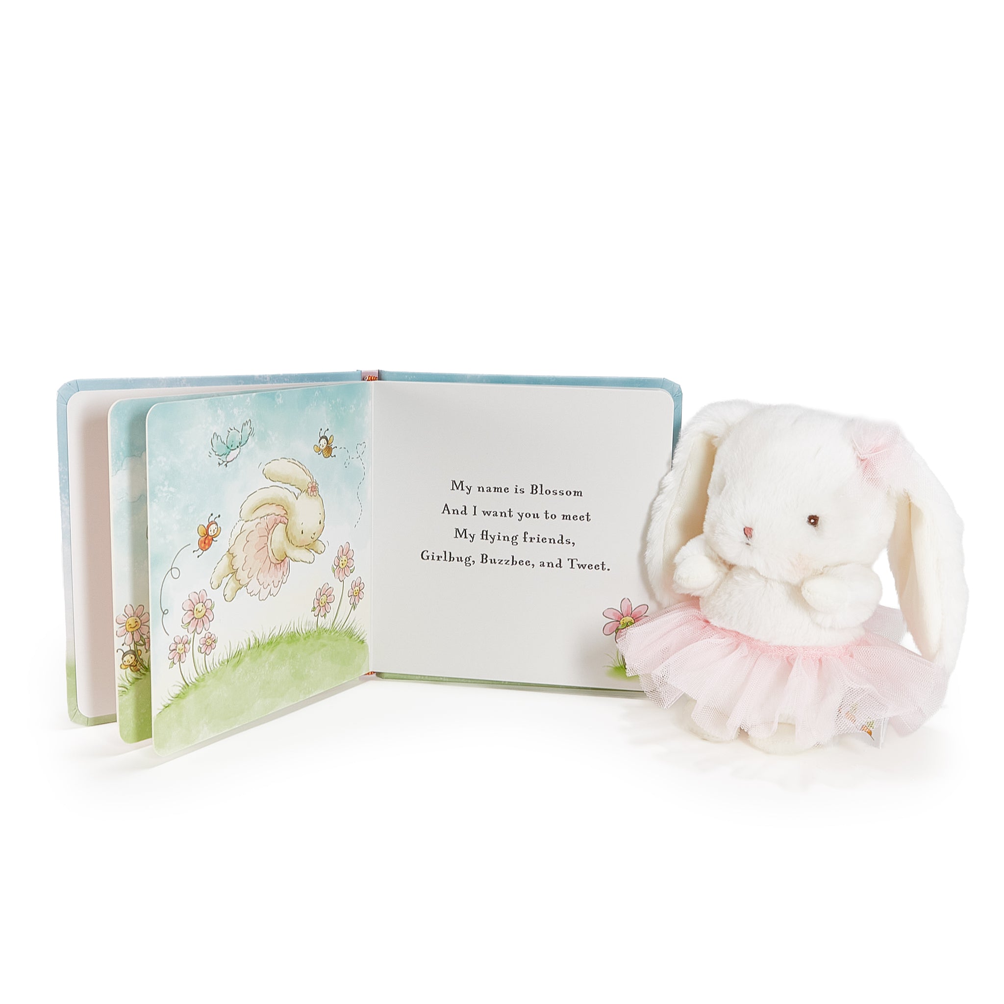  Bunnies By The Bay -  Cricket Island Blossom Bunny Book & Plush Bundle -  Infants