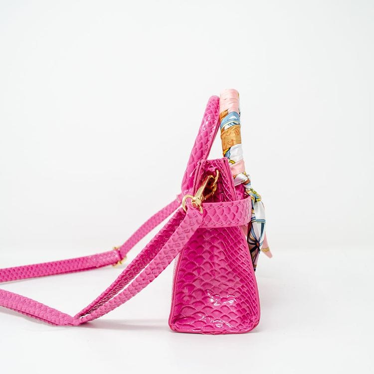 Zomi Gem -  Crocodile Scarf Handbag - Hot Pink -  Trend Accessories