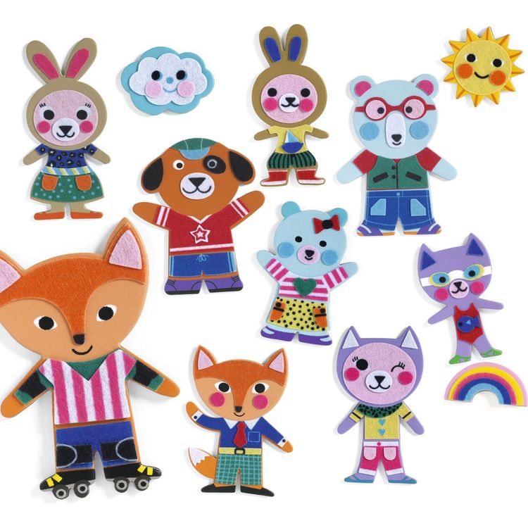 Djeco -  DIY Funky Family Magnet Craft Kit -  Creativity