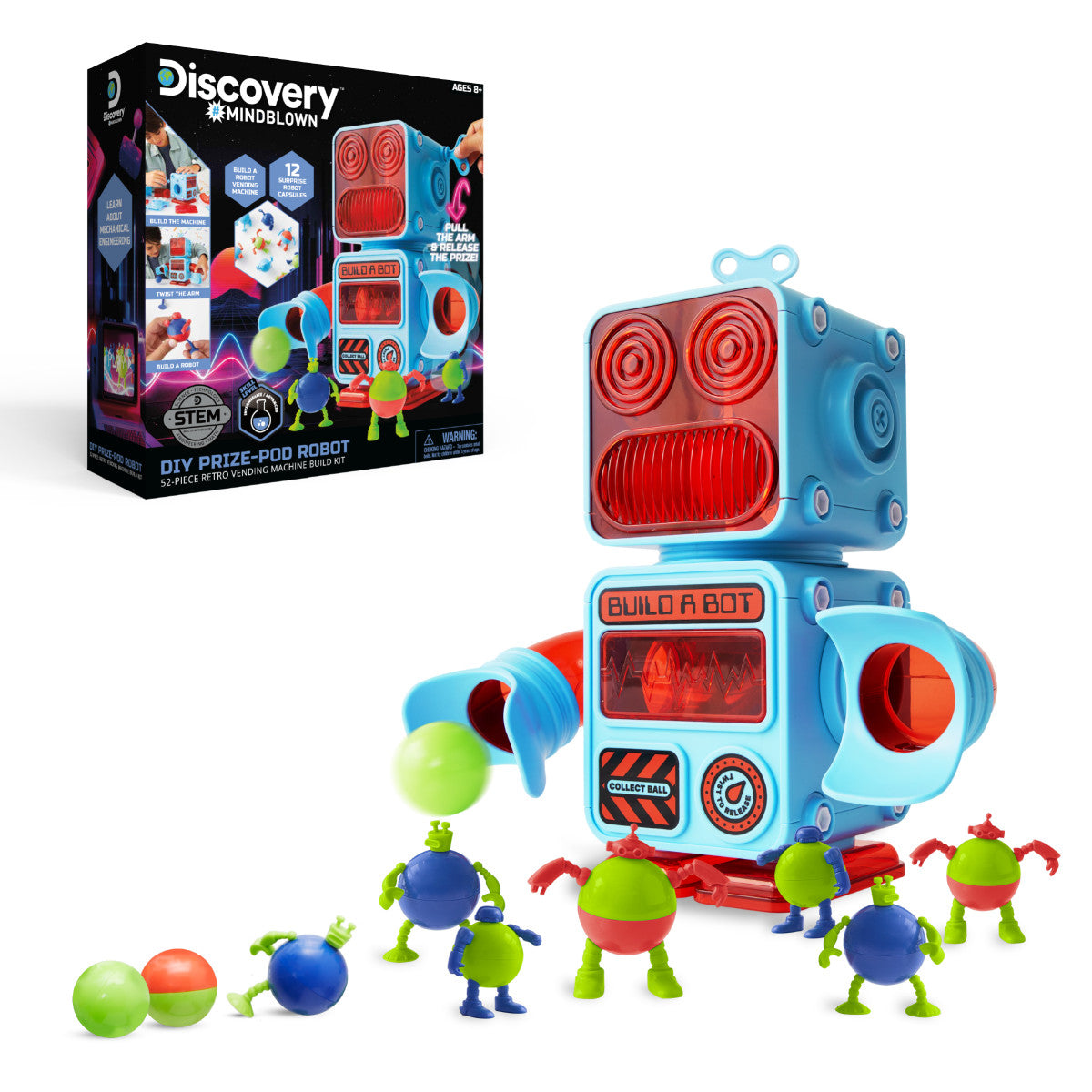  Discovery -  DIY Prize-Pod Robot 52-Piece Retro Vending Machine Build Kit -  STEM