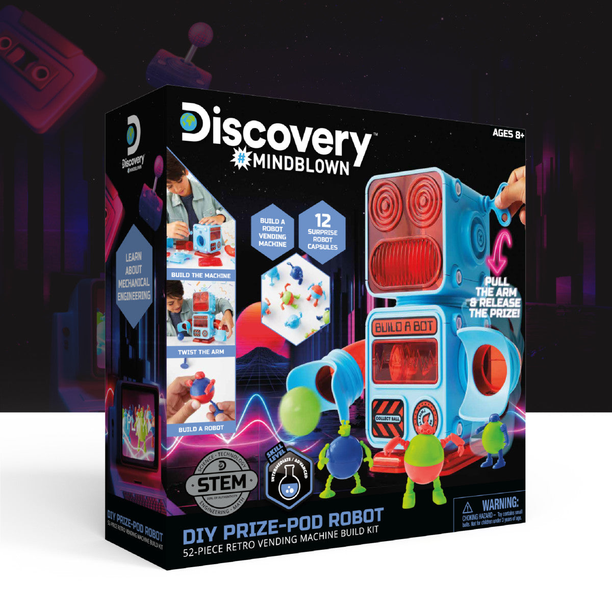  Discovery -  DIY Prize-Pod Robot 52-Piece Retro Vending Machine Build Kit -  STEM