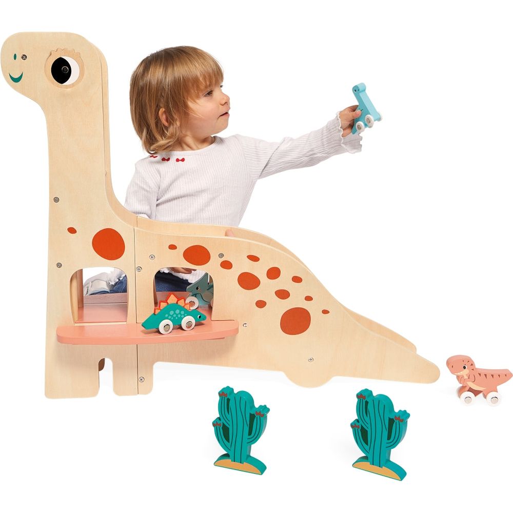  Janod -  Dinosaur Garage Playset -  Preschool
