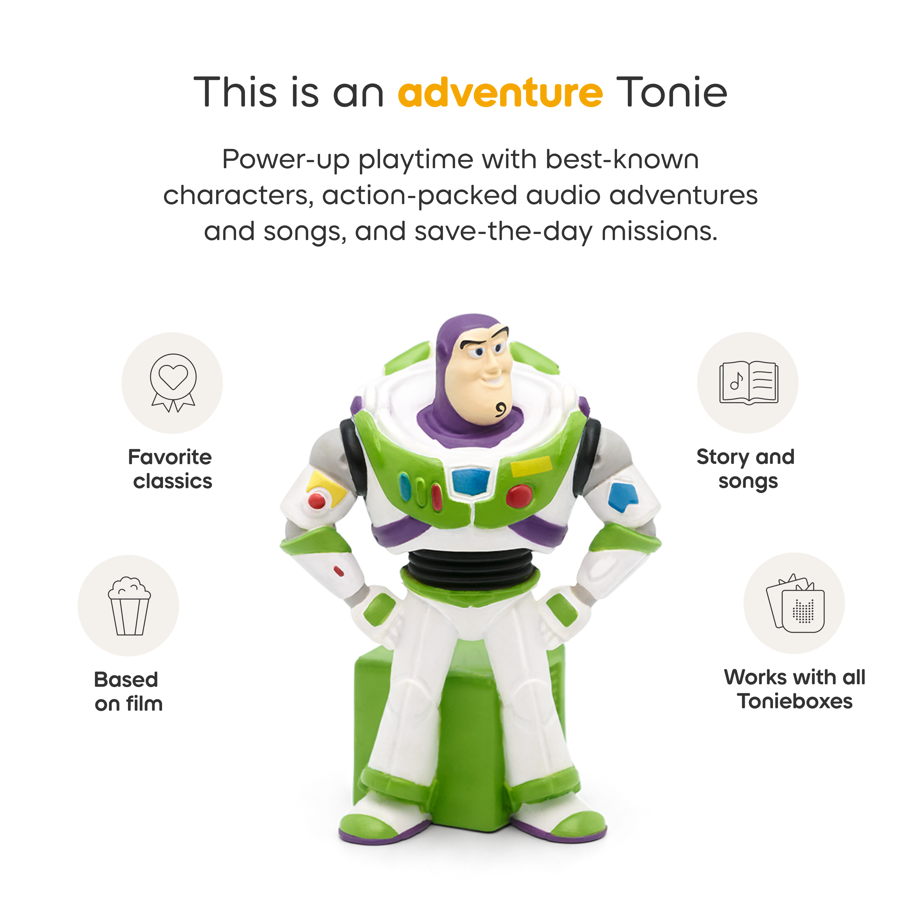  Tonies -  Disney & Pixar Toy Story 2: Buzz Lightyear Tonie -  Electronics