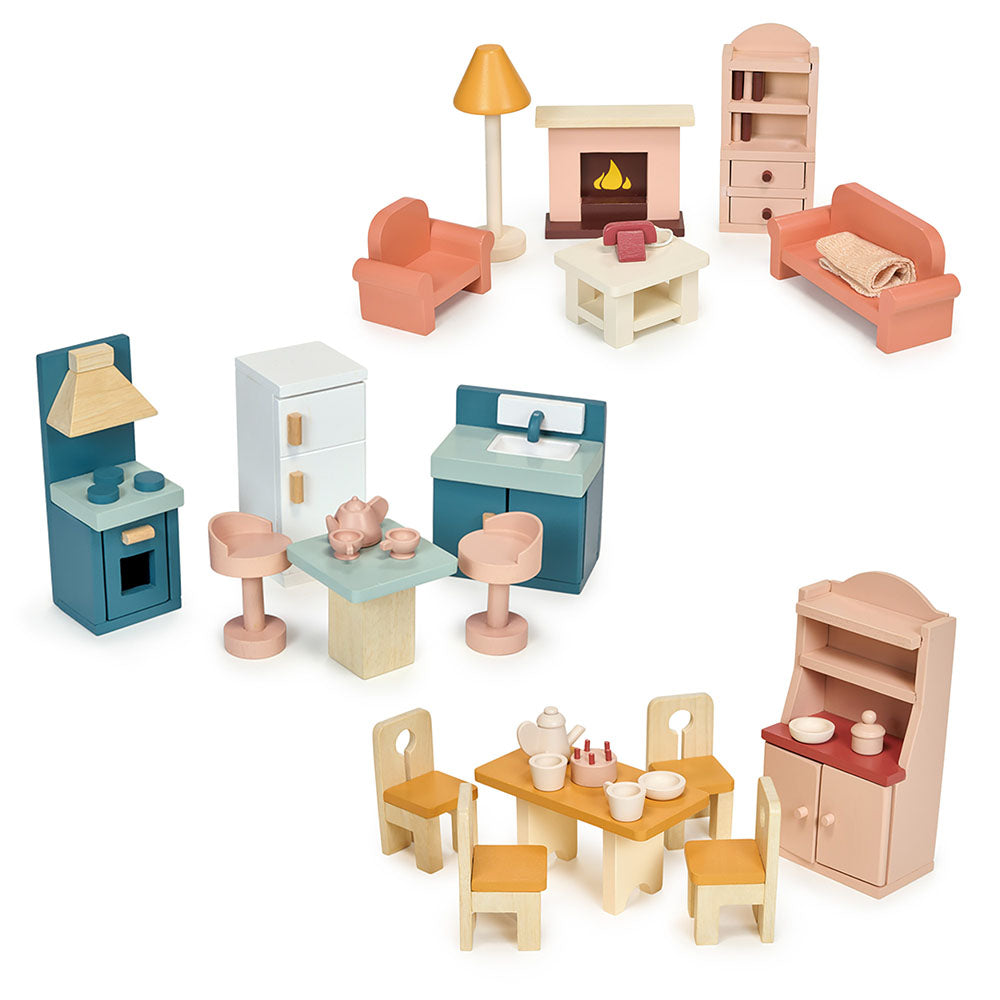  Mentari -  Dollhouse Downstairs Furniture Bundle -  Dolls
