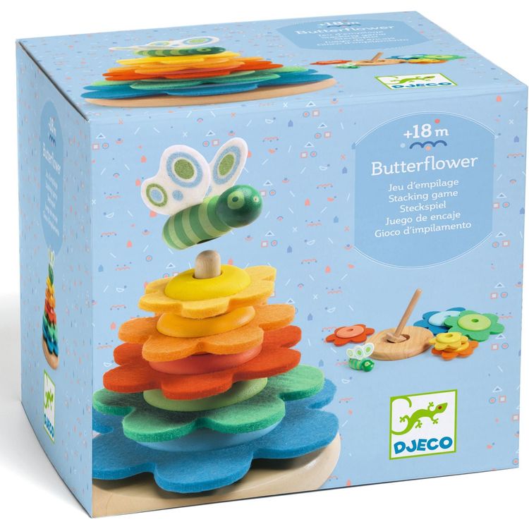  Djeco -  EL: Butterflower Stacking Toy -  Preschool