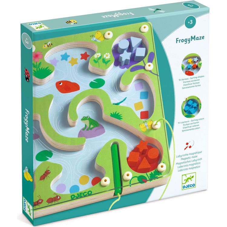  Djeco -  EL: FrogyMaze Magnetic Sorting Game -  Preschool
